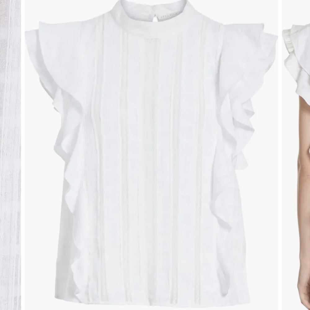 Veronica Beard Sol Ruffle Detail Top